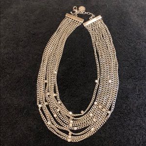 White House Black Market silver and diamond choker